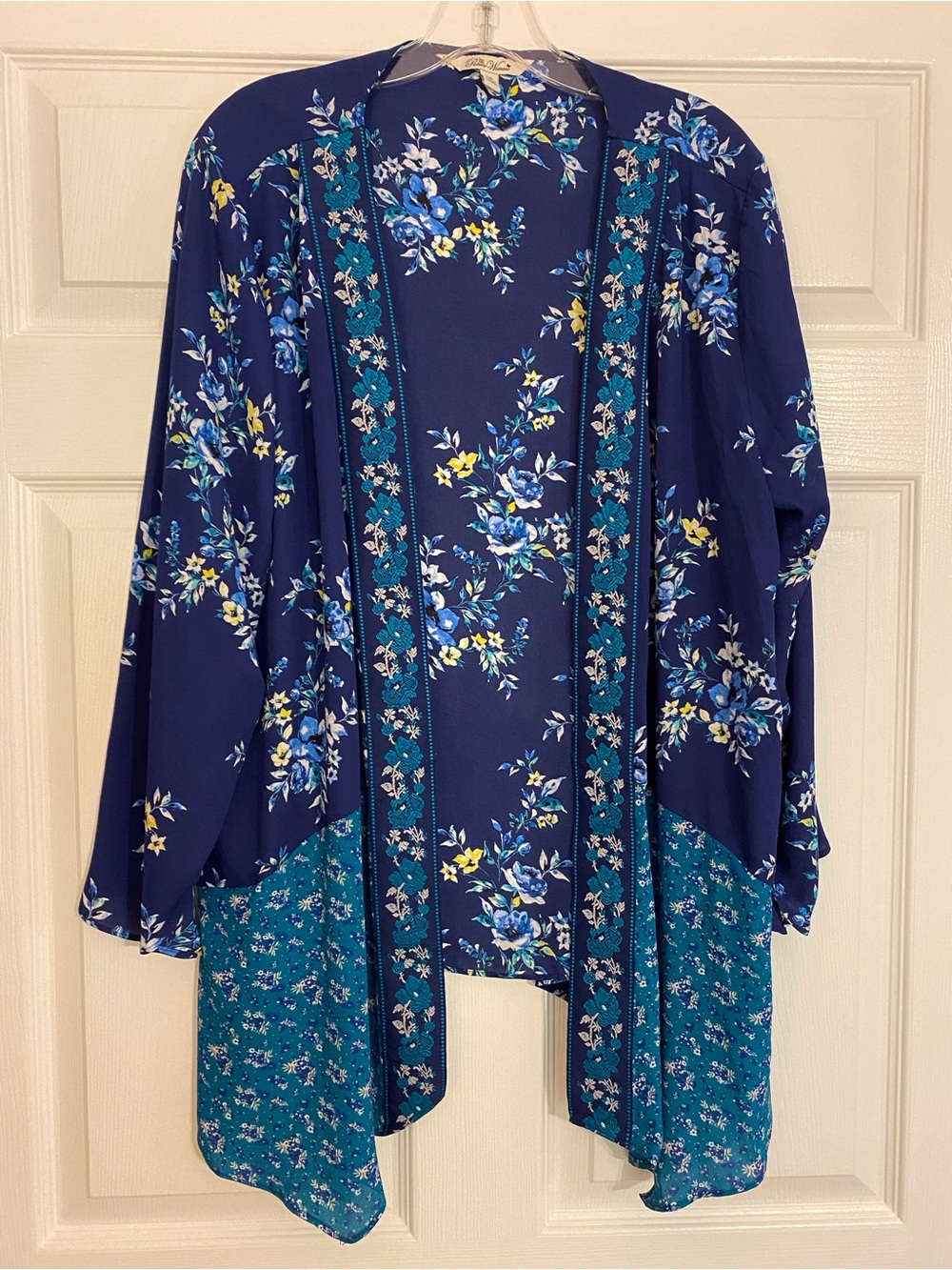 The Pioneer Woman Navy & Teal Floral Open-Front Kimono